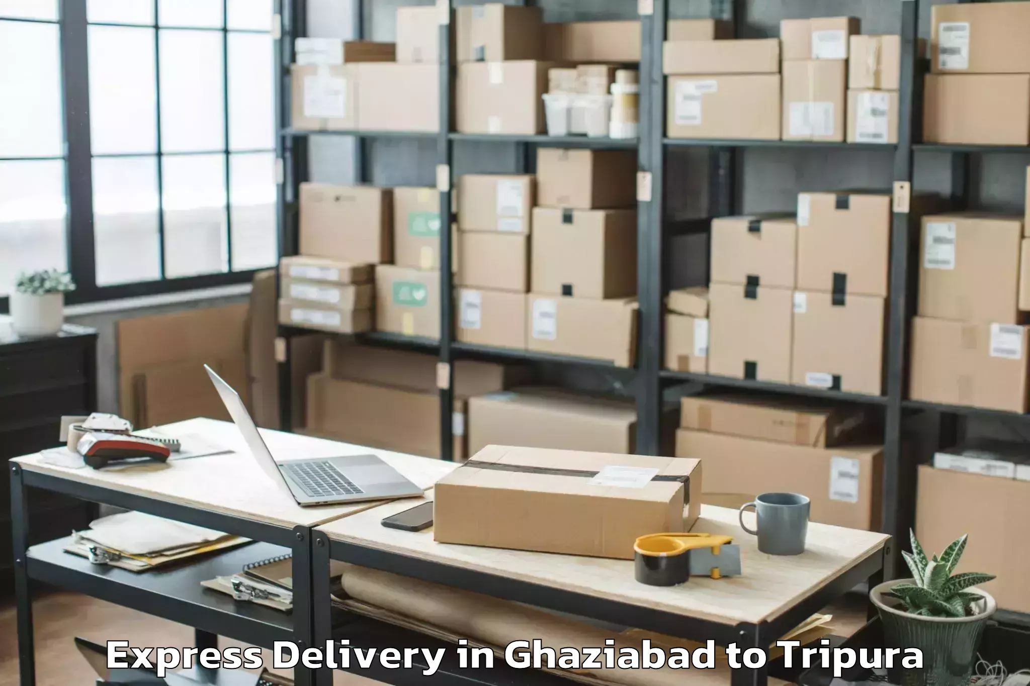 Hassle-Free Ghaziabad to Ambasa Express Delivery